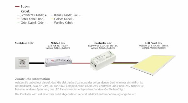 Synergy 21 LED light panel 620*620 RGB-WW (RGB-CCT) 24V V3 weiß - Image 2