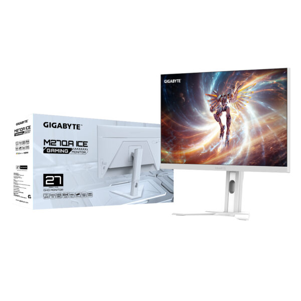 GIGABYTE M27QA ICE 27" QHD-Gaming-Monitor - 2560 x 1440, 180Hz, 1ms, 350 cd/m², FreeSync, Display HDR400, HDMI 2.1, DisplayPort 1.4 - Image 6