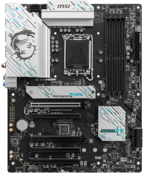 MSI B760 GAMING PLUS WIFI DDR4 Motherboard Intel B760 LGA 1700 ATX