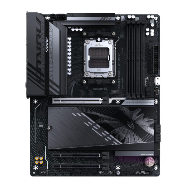 GIGABYTE B850 AORUS ELITE WIFI7 Motherboard - AMD Ryzen 9000 Serie CPUs, 14+2+2 Phasen digitales VRM, bis zu 8200MHz DDR5 (OC), 1xPCIe 5.0 + 2xPCIe 4.0 M.2, 2,5 LAN, WIFI 7, USB 3.2 Gen 2x2 - Image 2