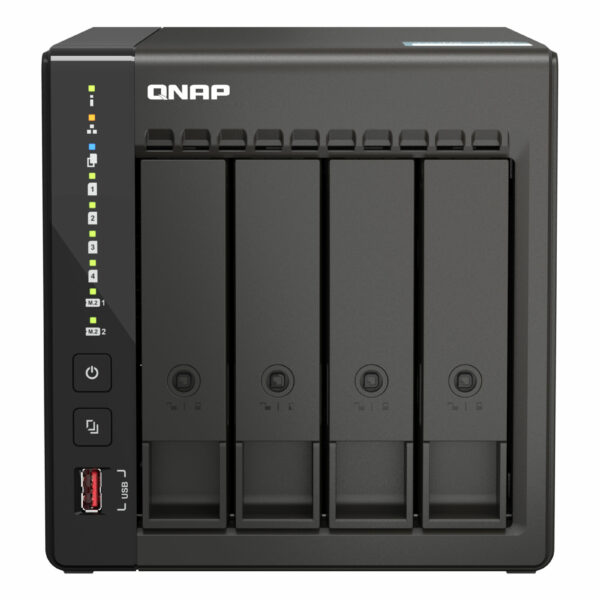 QNAP TS-453E NAS Tower Intel® Celeron® J6412 8 GB 0 TB QNAP QTS Schwarz