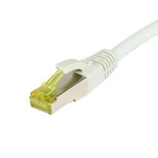 Patchkabel RJ45, CAT6A 500Mhz, 0.5m, weiss, S-STP(S/FTP), TPE/LSZH(Ultraflex), AWG26, mit CAT7 Rohkabel, Synergy 21