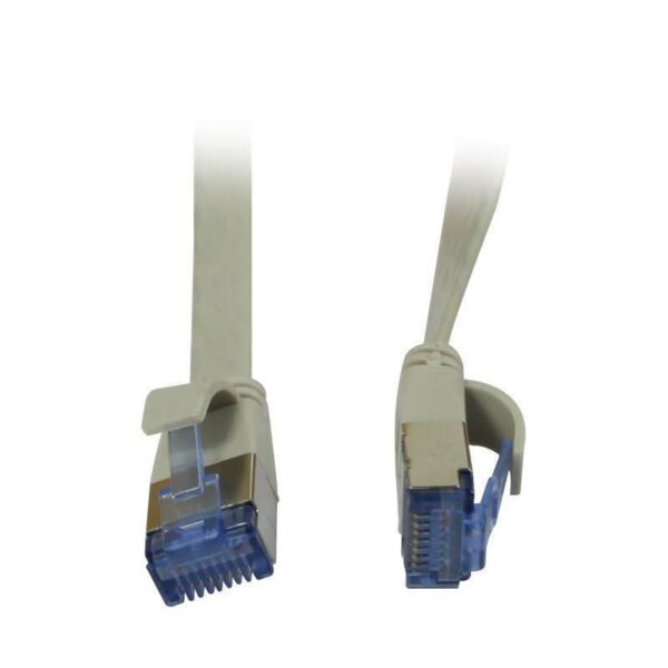 Patchkabel RJ45, CAT6A 500Mhz, 1.5m, grau, U/FTP, flach, AWG32, Synergy 21