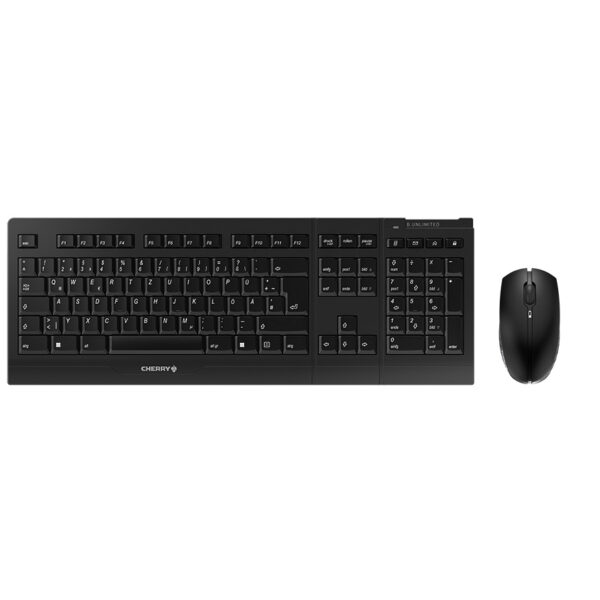 CHERRY B. UNLIMITED 3.0 Kabelloses Desktopset, Schwarz, USB (QWERTZ – DE)