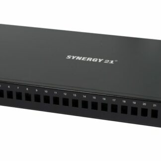 LWL-Patchpanel 12xLC-Duplex-Buchsen, 19″, OM5, 50/125u Multimode, Schwarz, Synergy 21,