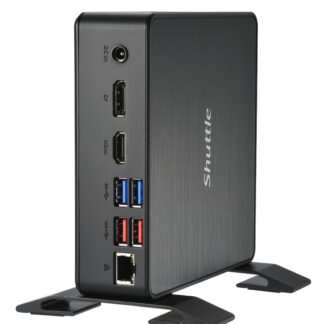 Shuttle Nano PC System NC4010XA, Intel Celeron 7305, 4GB RAM, 128GB M.2 SSD, 1x HDMI, 1x DP,1xUSB-C/DP, 6x USB3.2, 1x 2.5" bay, 2x M.2, 1x LAN, inkl. VESA & Stand