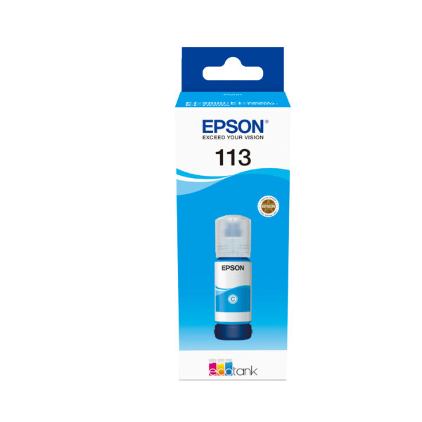 Epson 113 EcoTank Pigment Cyan ink bottle