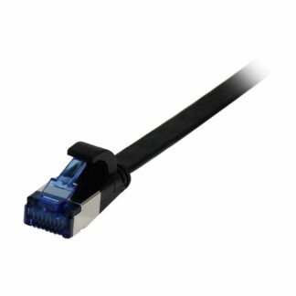 Patchkabel RJ45, CAT6A 500Mhz, 5m, schwarz, U/FTP, flach, TPE(Superflex), AWG32, Synergy 21