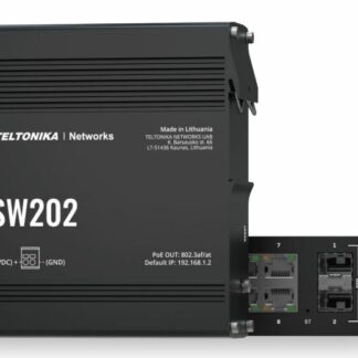 Teltonika · Switch · TSW202 · 8 Port Gigabit Industrial managed PoE+ Switch, 2 SFP