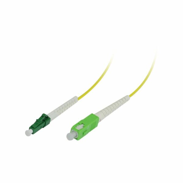 LWL-1-Faser-Patchk. 10mtr.LC(APC)-SC(APC), 9/125u, OS2, G657.A2, AD=2mm, flexible Knickschutztülle,