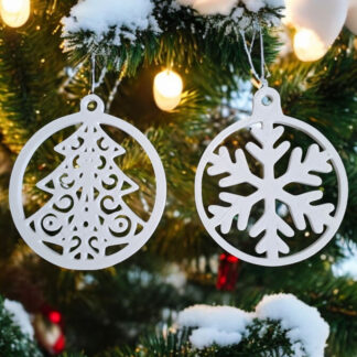 10er Set Weihnachtsbaum-Anhänger Ø80 mm × 3 mm — 3D gedruckt