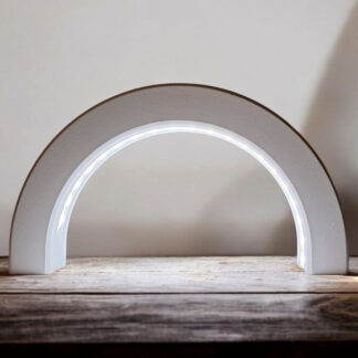 GlowLoop – Minimalistischer Designer-Lichtbogen, 3D gedruckt, 250 × 140 × 50 mm