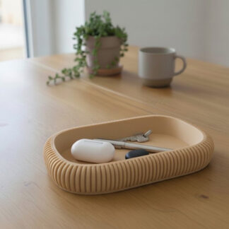 Modernes Japandi-Tablett, 3D gedruckt – 200 x 130 x 27 mm