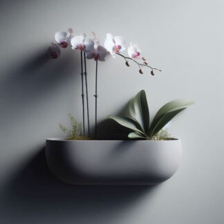 Orchideentopf oval gerundet – 3D gedruckt, wandmontierbar