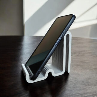 The Snake – Retro-modernes Smartphone-Halter, 3D gedruckt (106 × 100 × 60 mm)