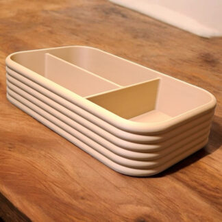 Retro-Office Organizer 3D gedruckt – 168×98×35 mm, 60er‑Jahre‑Design