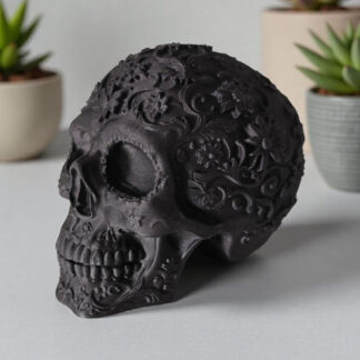 Mexikanischer Ornament-Schädel 3D gedruckt — 250×206×195 mm