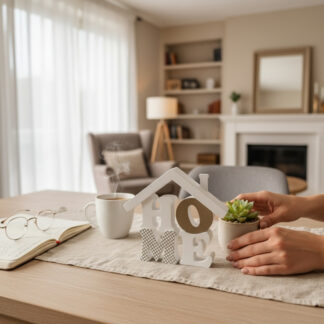 Modernes ‚Home‘-Display 3D gedruckt (249 × 217 × 36 mm)