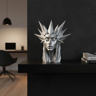 Skulptur #51 – Eiskönigin, 3D gedruckt, 250×231×166 mm