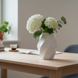 Swirled Vase – Modell 3 von 3, 3D gedruckt, 159 × 122 × 122 mm