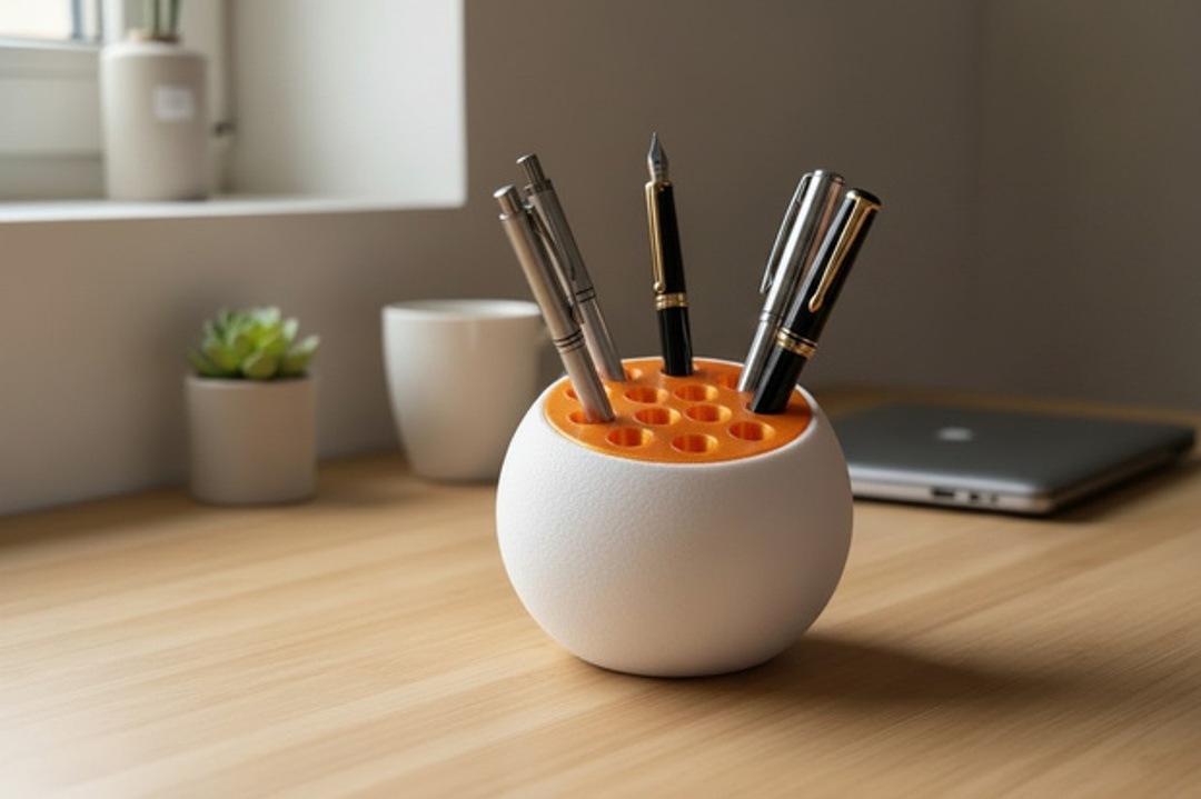 TrypoBall Stiftehalter (2‑teilig) — 3D gedruckt (12 × 120 × 100 mm) TrypoBall Stiftehalter (2‑teilig) — 3D gedruckt (12 × 120 × 100 mm)
