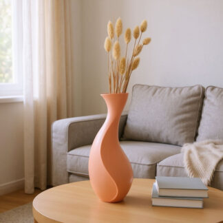 Zeitlos schöne, minimalistische Vase „Aura“ – 3D gedruckt (45 x 47 x 114 mm)