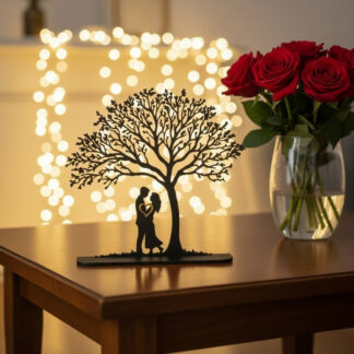 Paar unter dem Baum – Valentinstags-Tischdekoration, 3D gedruckt, 161 x 151 x 24 mm