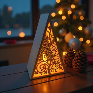 Pyramiden-Laterne (Weihnachtsbaum) – 3D gedruckt – 90 x 140 x 65 mm