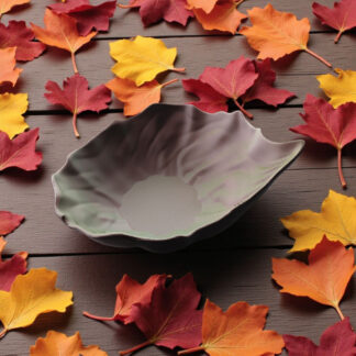 Herbstliche Blatt‑Schale, 3D gedruckt — 221 x 202 x 94 mm
