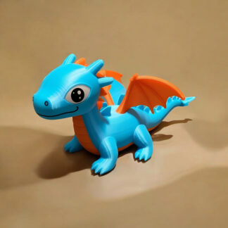 Little Charmkeeper – Kleiner Drache, 3D gedruckt, 44 x 98 x 48 mm