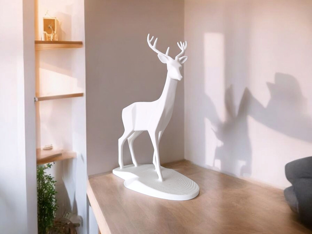 Sculpture #8 – „The Stag“ 3D gedruckt | 34 x 59 x 81 mm | Weiß Sculpture #8 – „The Stag“ 3D gedruckt | 34 x 59 x 81 mm | Weiß