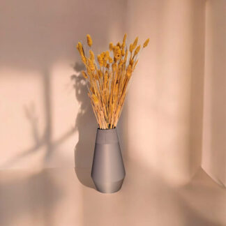 Vase für die Feiertage – geripptes, zeitloses Design, 3D gedruckt (72 x 72 x 122 mm)