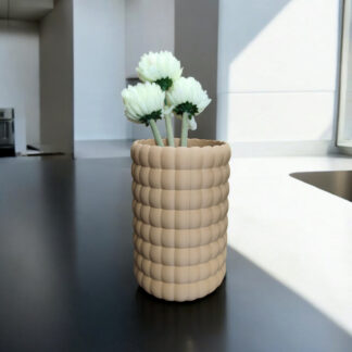Bubble Bloom – 3D gedrucktes Nordic‑Boho Dekoobjekt (58 x 58 x 85 mm)