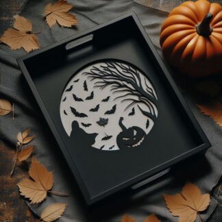 Last-Minute Halloween Süßigkeitstablett 250 x 200 x 40 mm – 3D gedruckt