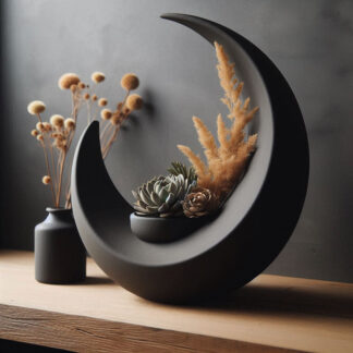 Dekoratives Mondsichel‑Objekt 3D gedruckt – 160 x 160 x 55 mm