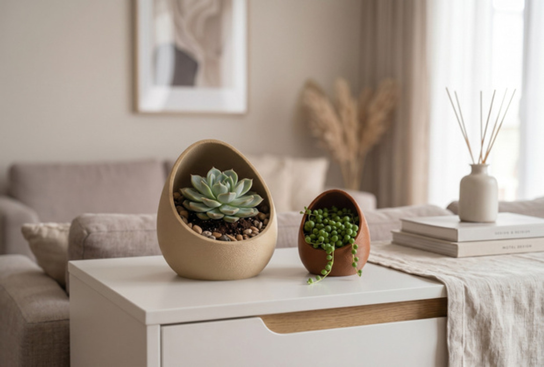 Nest Sukkulenten-Pflanzgefäß 3D gedruckt – 102 x 101 x 119 mm Nest Sukkulenten-Pflanzgefäß 3D gedruckt – 102 x 101 x 119 mm