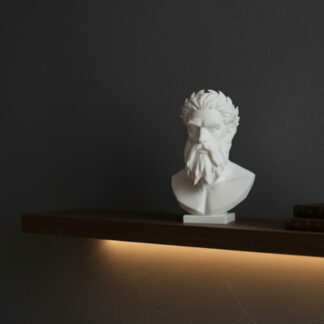 Sculpture #57 – Moderne Zeus-Büste, 3D gedruckt (64 x 52 x 95 mm)