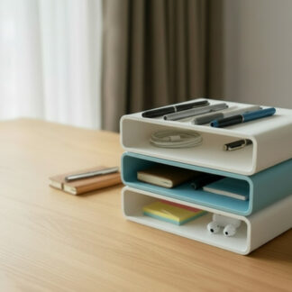 Modularer, stapelbarer Büro‑Organizer 78 x 21 x 65 mm — 3D gedruckt
