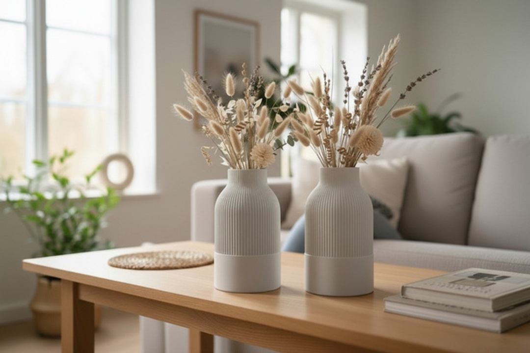 EXCLUSIVE – Japandi Design Vase, 3D gedruckt — 61 x 61 x 104 mm EXCLUSIVE – Japandi Design Vase, 3D gedruckt — 61 x 61 x 104 mm