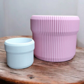 Venlo Pflanzenübertopf 3D gedruckt – 162×162×135 mm, geripptes Design