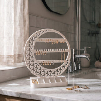 Crescent Moon Schmuck-Organizer (Set) – 3D gedruckt, 189 x 207 x 30 mm