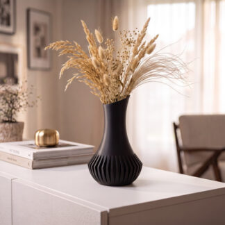 Veluna – moderne minimalistische Vase, 3D gedruckt, 68 x 68 x 109 mm