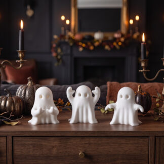 Drei kleine Halloween-Geister (Set of 3) – 198 x 179 x 196 mm – 3D gedruckt