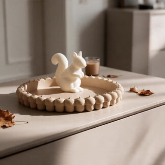 Eichel-Tray mit passendem Eichhörnchen, 3D gedruckt — 250 x 250 x 114 mm Eichel-Tray mit passendem Eichhörnchen, 3D gedruckt — 250 x 250 x 114 mm