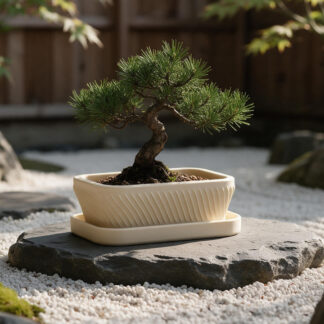 Moderner Bonsai-Topf mit passender Untertasse 170 x 134 x 50 mm – 3D gedruckt