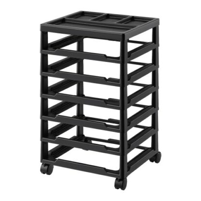 VEFVOR Aufbewahrungs-Organzier (nur Rahmen) Kunststoff 6 Ebenen Rollbar