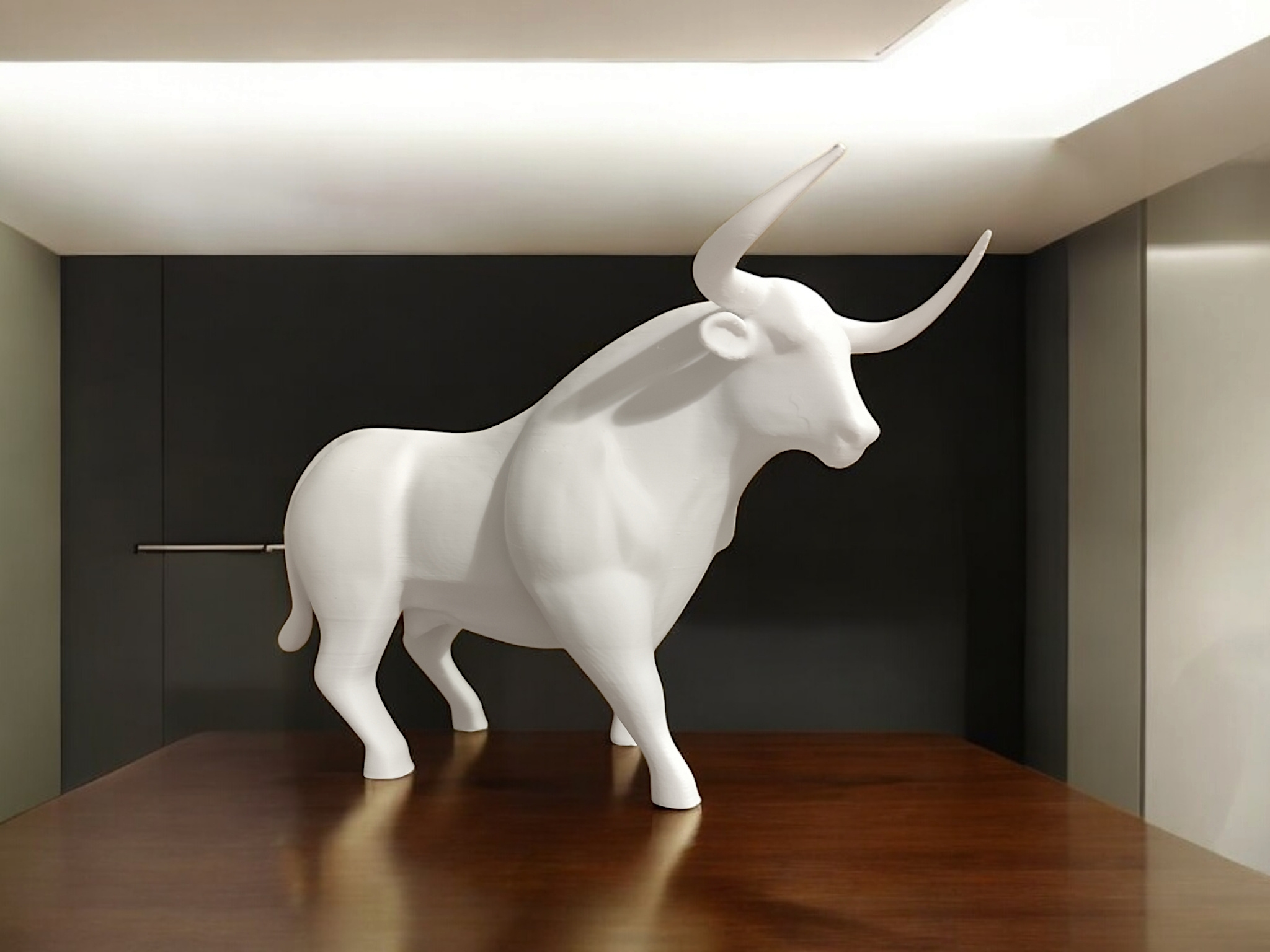 Bull – Skulptur, 3D gedruckt, 56 x 104 x 81 mm – Bild 3