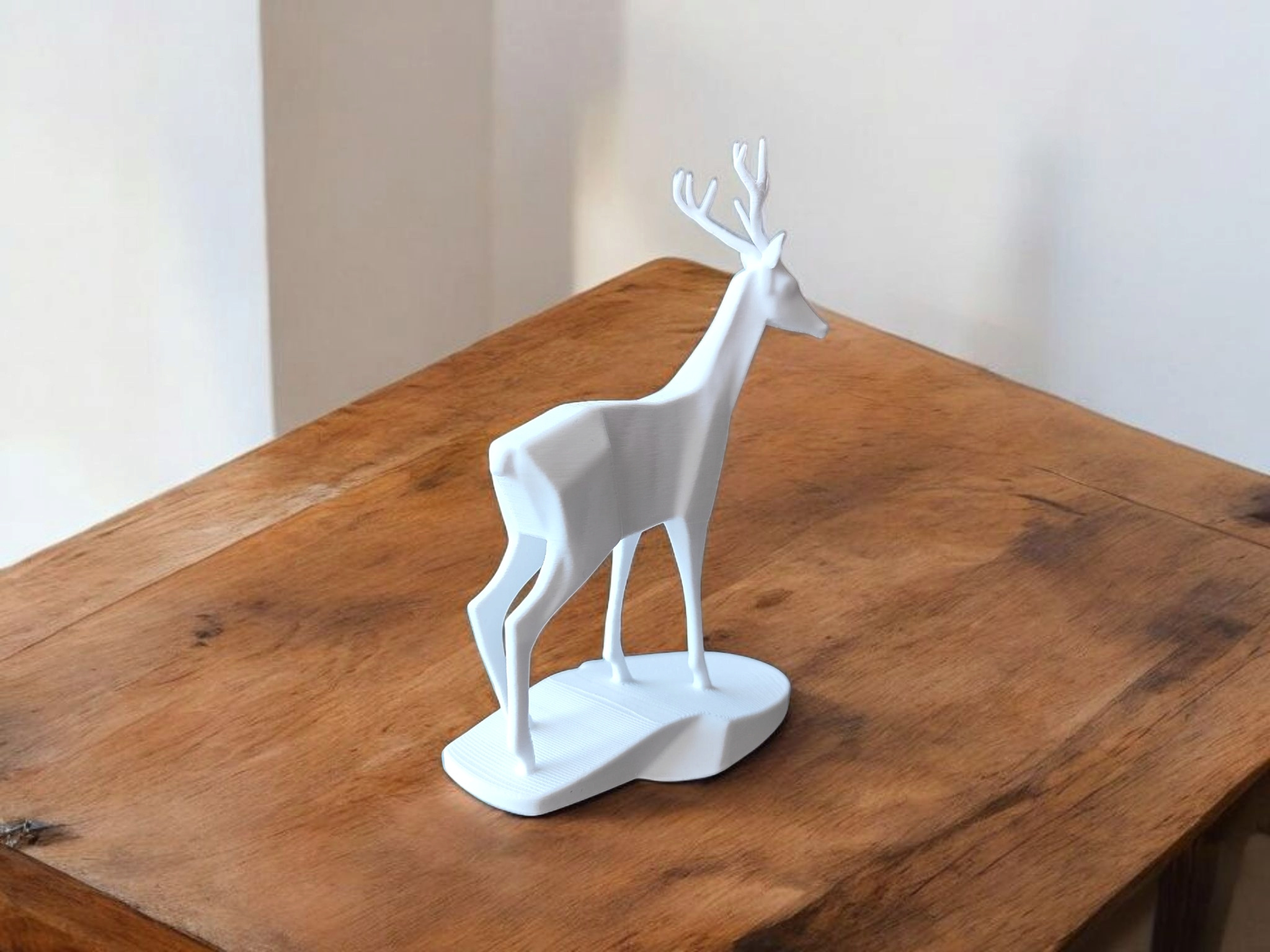 Sculpture #8 – „The Stag“ 3D gedruckt | 34 x 59 x 81 mm | Weiß – Bild 3