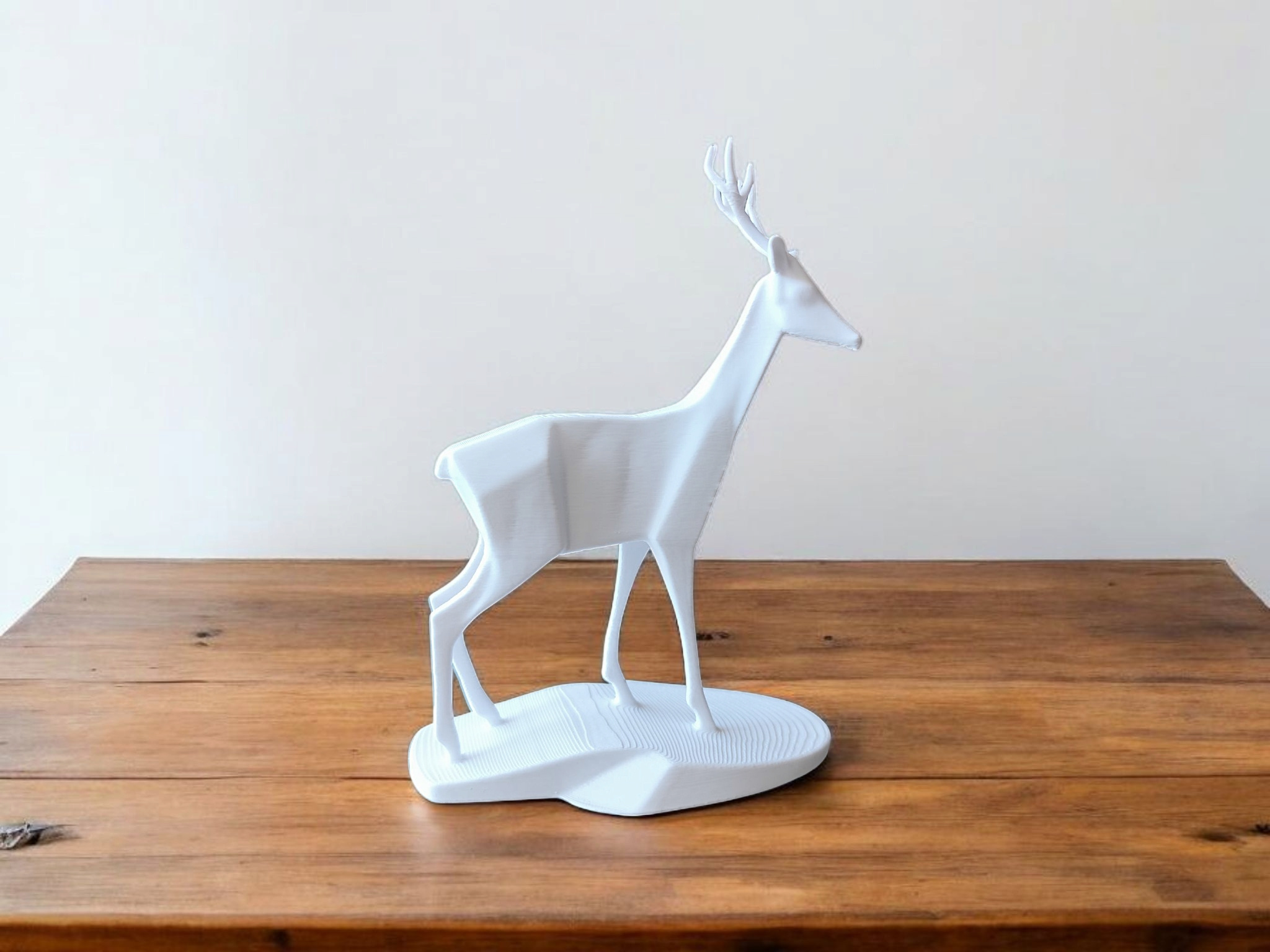 Sculpture #8 – „The Stag“ 3D gedruckt | 34 x 59 x 81 mm | Weiß – Bild 4