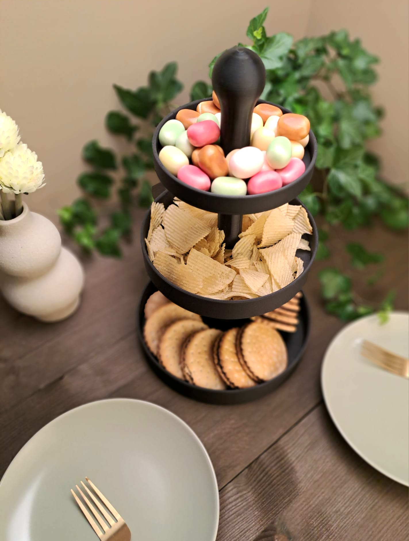 Etagère für Snacks & Kuchen – 3D gedruckt (200 x 200 x 165 mm) – Bild 3